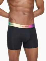 Calvin Klein Microfiber Boxer Brief underwear Gay Pride Black Limited edition