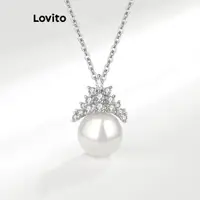 在飛比找蝦皮商城優惠-Lovito 女士優雅素色珍珠項鍊 L72AD161
