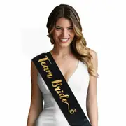 Team Bride Black Team Bride To Be Sash Hens Night Party Bridesmaid Wedding Sashes Bridal Shower