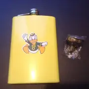 One Oregon Ducks NIB Yellow 8 oz. Stainless Steel flask w/ flask funnel.