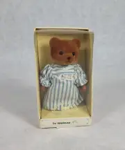 NIB 1986 Vintage Brown Teddy Bear Story Made By Applause 4" Donna #19058 NEW