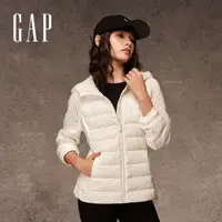 在飛比找蝦皮商城優惠-Gap 女裝 Logo連帽羽絨外套-白色(811082)