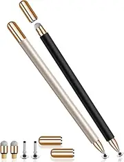 2-in-1 Stylus Pens for Touch Screens, High Sensitivity Dual Tips Universal Touch Screen Stylus Pen for iPad, All Touchscreen, iPhone, Apple, Samsung, Tablets, Android, Kindle, Chromebook ect
