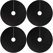 4pcs Tree Ring Mulch Mat, 52cm Reusable Non-Woven Tree Mulch Ring, Weed Barrier Landscape Fabric, Thickened Tree Protector Mat for Gardening Black