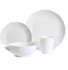 Gibson Home Ogalla 30 Piece White Ceramic Dinnerware Set H1630 Service for 6
