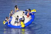 13FT Inflatable Disco Boat Aqua Park Inflatable Water Rocket UFO For Water Park