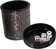 WEKAMOS 1Set Professional Ktv Game Dice Cup with Base Material for Party Bar Games Capacity for Multiple Dice