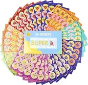 JUQINME Scratch and Sniff Stickers 36 Sheets 9 Different Scents Kids Teachers Parents Water Bottle Stickers Christmas Birthday Gifts Party Favors Decorations
