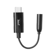 3sixT Hi-Res Audio 3.5mm Cable 0.1m USB-C Connector For Headphone - Black