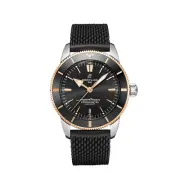 BREITLING SUPEROCEAN HERITAGE B20 AUTOMATIC 44 BLACK DIAL WATCH UB2030121B1S1
