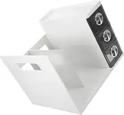 TEHAUX Desktop Document Storage Rack File Organizer Bookends Desk Organizers for Office Home Library White Grey