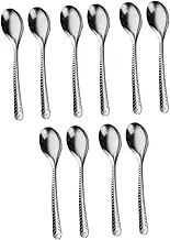 FUNOMOCYA 20pcs Spoon Long Handle Porridge and Soup Spoons for Dining Ergonomic Design Versatile Kitchen Utensils for Rice Desserts and More
