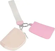 [Yinhing] Dual Pouch Wristlet Wallet, Portable Detachable Water Resistant Mini Zip Around Keychain Purse Pocket with Wrist Strap for Outdoor, #811