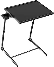 Qianly TV Dinner Tray Sofa Armrest Tray Table Easy to Assemble Multipurpose 360° Rotatable for Bed or Chair Laptop Desk Side Table