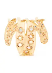 Valet Studio Lotus Crystal-embellished Hair Clip - Gold ONE SIZE
