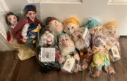 Disney Plush Seven Dwarfs, Snow White, Prince, And Witch - New, Never Opened!!