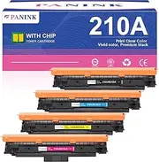 PANINK 210A Toner Cartridge 4 Pack Replacement for HP 210A 210X W2100A W2100X Toner Cartridge Set Compatible with HP Pro MFP 4301dw 4301fdw 4301fdn 4201dw 4201dn Printer(with Chip)