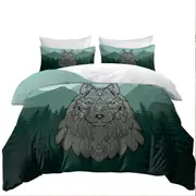 Indian Wolf Quilt Cover