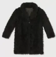 Art Class Girl’s Fuzzy Sherpa Coat, Black, New, Sz 6/6X