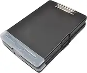 A4 File Storage Clipboard, A4 File Storage Clipboard,2 in 1 Metal Clip Rustproof Folder Nursing Clipboard with Pen Case Stylish Clipboard Folder for Office