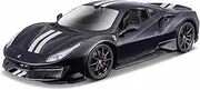 [Bburago] Ferrari 488 Pista (2018): 1:24 Scale Model Car, Ferrari Race & Play Series, Movable Doors, Blue (18-26026B)