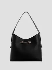 GUESS Women's Black Lefia Large Hobo Bag