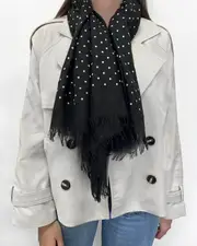 Bronwyn Scarf - Black with White Spot