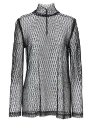 [Dolce & Gabbana] Dolce & Gabbana-Mesh Blouse Camicie Nero-Donna 42IT Black
