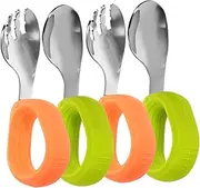 WOFASHPURET 2 Sets for Ergonomic Dining Tableware Easy to Clean Lightweight for Home and School Use Encourages Self Feeding