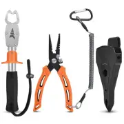 KastKing Fishing Pliers with Fish Lip Gripper, 6" Fishing Split Ring Nose Plier