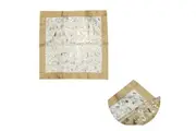 Christmas Gold Trees Sheer Organza Glitter Table Cloth Topper 90 x 90 cm