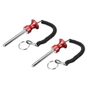 8 x 80mm Weight Stack Pin with Pull Rope Magnetic Strength Training Red 2pcs