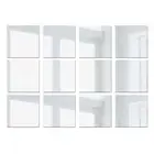 12PCS New Bathroom Mural DIY Decals Wall Tile Stickers Mirror Stickers Square