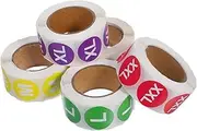 DOITOOL 5 Rolls Clothing Round Stickers Elegant Minimalist Design Labels for Garment Identification High Adhesion Durable Clothing Stickers