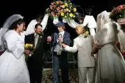 Actor Ashton Kutcher marries two couples at the Hard Rock Hotel & - Old Photo 1