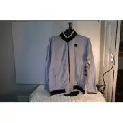 AND1 Men's Dribble Mock Neck Jacket- Gray/Black Size L