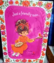 A friendly Note * UNUSED ** To tell you I'm thinking of you*Embossed AMBASSADOR