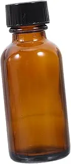 Amosfun Glass Lab Bottle with Lid Refillable Container for Pharmaceuticals Cosmetics Perfumes Sealing for Safe Storage Leak Design for Protection