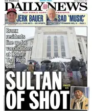 NEW YORK DAILY NEWS NEWSPAPER SULTAN OF SHOT DODGED A BULLET 2/6/21