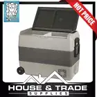 Brass Monkey Portable Fridge & Freezer Dual Zone 60L W/ Wheels/Handles GH1644