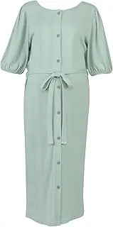 Wacoal MATERNITY(ワコールマタニティ) MFY634 Women's Maternity Pajamas, for Both Prenatal and Postpartum Use, Cotton Blend Body, Open Front, Suitable for Breastfeeding, Short Sleeve, Dress