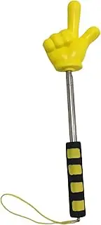 Fonowx Telescopic Teacher Pointer Stick Presentation Pointer Stretched 37inch with Lanyard, Yellow
