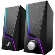 PC Speakers with 6 Lighting Modes, USB Powered Computer Speakers for Desktop Mon