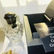 Vintage Waterford Crystal Perfume Bottle New Old Stock Silver Cap W/box & Papers