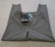 NWT! Loft Petite 8P Polyester Spandex Stretchy Herringbone Pants Beige Brown