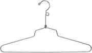 50 Metal Hangers Dress Shirt Chrome Retail Salesman Sample Security Loop 16"