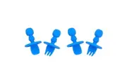 4pc Annabel Trends Silicone Little Spoon & Fork Baby Toddler Feeding Tools Blue