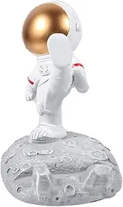 Practical Astronaut Phone Holder Hand-Painted Toy Ornament Stylish Phone Dock for Indoor/Outdoor Decor