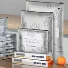 10Pcs Aluminum Foil Freezer Stand Up Bag Reusable Food Bag New Zip Lock Bag