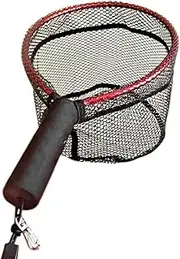 Snblzhef Fishing Landing Net Fishing Equipment Portable Dip Net Fly Fishing Net for Safe Fish Catching Releasing Red